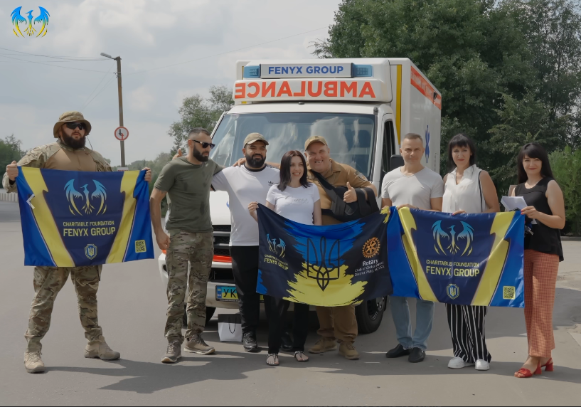 Команда Благодійного Фонду "Fenyx Group" у гостях в Олександра «Папи» Поворознюка